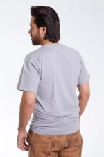 Ash Grey Mens Tee with Abstract Antler Deer Print g