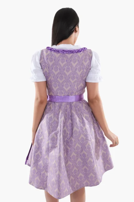 Authentic Traditional Dirndl in Amethyst Purple Elegance f