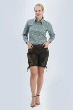 Bavarian Beauty Female Lederhosen with Majestic Deer Design