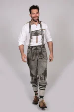 Bavarian Classic Long Bundhosen Gray