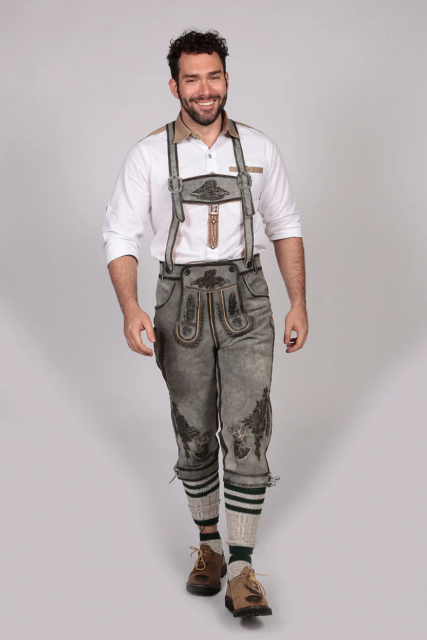 Bavarian Classic Long Bundhosen Gray Bavarian Classic Long Bundhosen Gray
