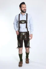 Bavarian Herren Lederhosen Dark brown
