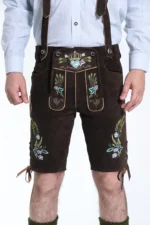 Bavarian Herren Lederhosen Dark brown f