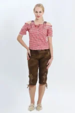 Delicate Embroidered Women Long Lederhosen