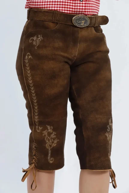 Delicate Embroidered Women Long Lederhosen k