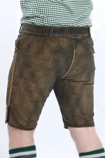 German Lederhosen Men Shorts Ash Brown f
