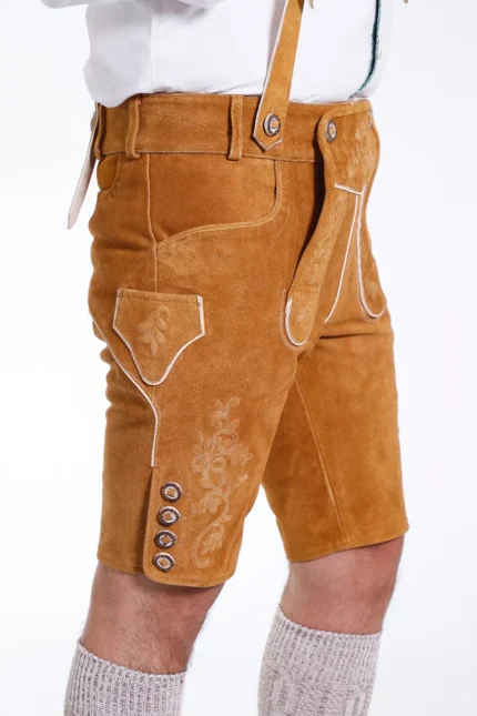 German Lederhosen Men in Natural Brown fg