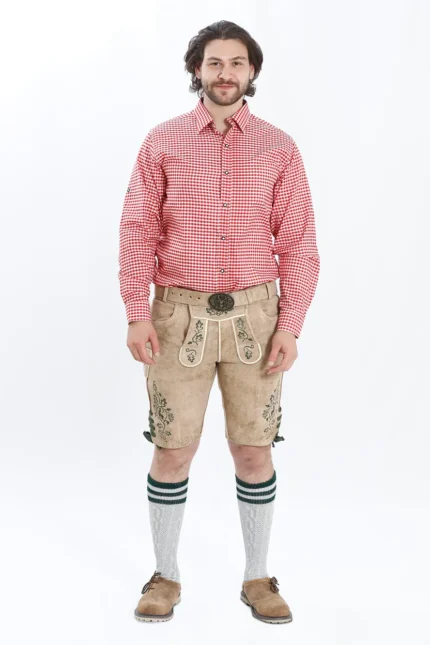 Handcrafted Oktoberfest Lederhosen in Pearly White