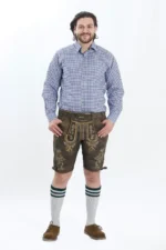 Premium Lederhosen Men Outfit Raw Brown