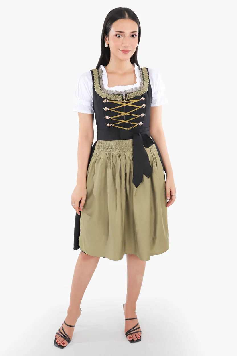 Sophisticated Black Dirndl Classic German Attire Sophisticated Black Dirndl Classic German Attire