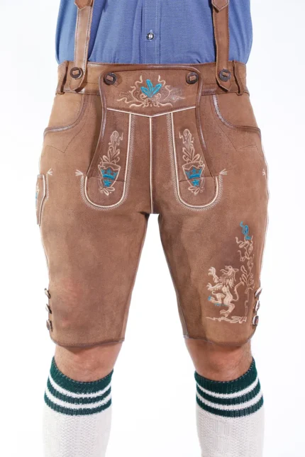 Trachten Men’s Lederhosen Coal Brown f