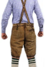 Trachten Short Lederhosen Real Shaded Brown l