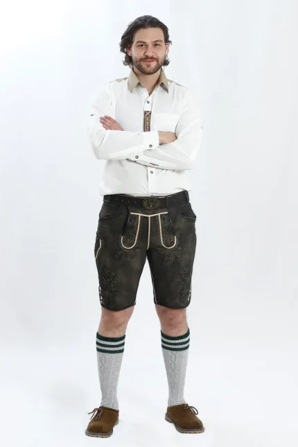 Traditional Lederhosen Men Outfit Onyx Black