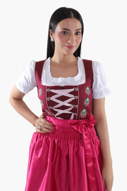 Vintage Bavarian Attire Berry Plum Pink Allure f