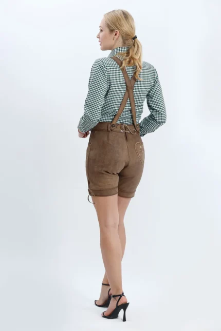 Women Oktoberfest Shirt Green Checkered g